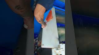 Fastest salmon cutter 😱 shorts salmon fish satisfying sashimi [upl. by Helfant]