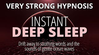 Deep Sleep Hypnosis Very Strong  Rapid Induction Into Sleep  Black Screen [upl. by Suneya]