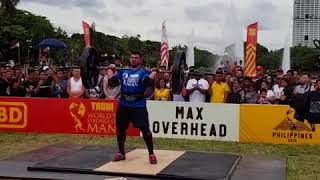 Martins Licis 200kg Overhead Press  WSM 2018 [upl. by Dilan]