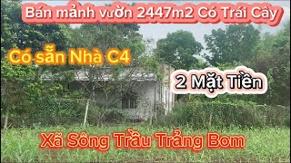 Bán Mảnh Vườn Tâm Huyết 2447m2 xã Sông Trầu Trảng Bom Đồng Nai [upl. by Ahsimal856]