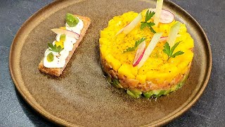 Tartare de Saumon Avocat et Mangue  Recette rapide et facile [upl. by Miru]