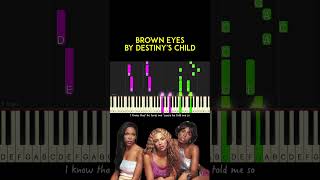 Brown Eyes by Destinys Child piano cover  sheet music amp lyrics [upl. by Elga549]