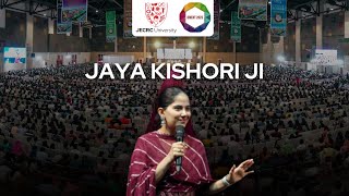 Jaya Kishori Ji  Induction Day 2023  JECRC University [upl. by Pytlik]