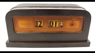 Telechron 8B07 Art Deco Electric Cyclometer Flip Roll Clock 193639 Mod Baron [upl. by Niotna654]