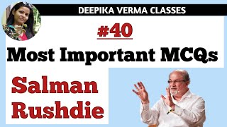 Salman Rushdie MCQs  40 important Quiz questions important for NET SET PGT [upl. by Malamud]