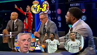 Thierry Henry amp Carragher Reaction Real Madrid 13 AC Milan Carlo Ancelotti Interview [upl. by Coulter853]