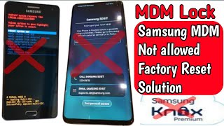 Samsung MDM Lock Solution  Without Pc  Super Easy Method Bro SamsungMdmLockRemove [upl. by Aihsemak]