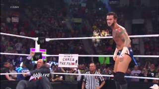 Brock Lesnar Destroys CM Punk Monday Night RAW [upl. by Yerfoeg]