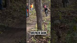 Breaking my arm in mountain bike crash fyp crash fails mountains [upl. by Adnalram]