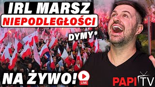 MARSZ NIEPODLEGLOSCI 2024 WARSZAWA  NA ŻYWO IRL [upl. by Neelahs601]