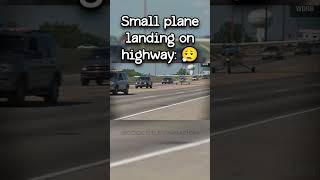 Small planes landing on the highway 😮‍💨🙄 aviation airline planes flight [upl. by Rennie]