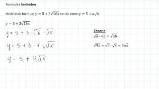 Wortels  Formules herleiden 2 VWO [upl. by Nagem]