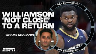 Zion Williamson is not close to returning from injury  Shams Charania  NBA Countdown [upl. by Brieta]