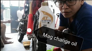 HONDA CRF 150L CHANGE OIL [upl. by Dnumyar556]