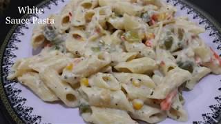 Pasta in white sauceveg white sauce pastaPenne in white sauce by pinkyquots kitchenmacarony [upl. by Romine524]