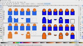 Inkscape for scientists  10  Creating complex shapes from simple shapes using the path menu [upl. by Eceinert132]