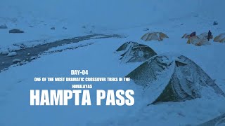 Hampta Pass Peak Summit  Snowfall At Hamptapass  Shea Goru Campsite  Vlog04 [upl. by Aiela]