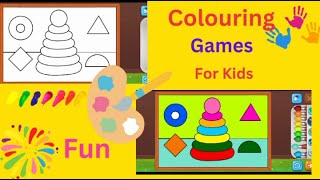 Colouring Gamescolouring game for kids entertainmentfun colouring learning colours colours [upl. by Goldshlag441]