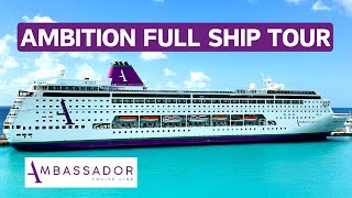 Ambassador Cruise Line  Ambition Full Ship Tour [upl. by Cohette]