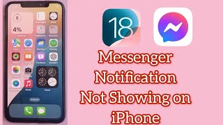 How to Fix Messenger Notifications Not Working on iPhone in iOS 18 Notification Not Showing iPhone [upl. by Baily724]