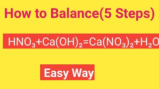 HNO3CaOH2CaNO32H2O Balanced EquationNitric acidCalcium hydroxide Balanced Equation [upl. by Mori]