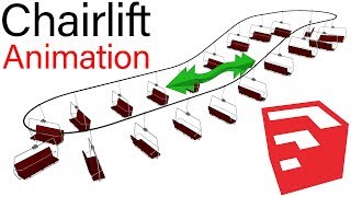 ChairLift Animation In SketchUp [upl. by Clava]