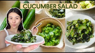 An easy amp refreshing Japanese Cucumber and Seaweed Salad  Healthy vegan recipe [upl. by Narmis]