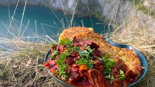 Nieudane polowanie i placek po węgiersku noc na półce skalnej bushcraft cooking fotopułapka [upl. by Odell]