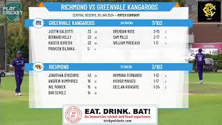 VPC  Kookaburra Mens Premier Firsts  Round 11  Richmond v Greenvale Kangaroos [upl. by Stormy]