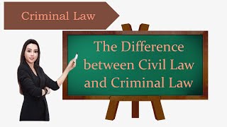 The Difference between Civil Law and Criminal Law [upl. by Talya]