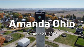 Amanda Ohio in Fairfield County on October 23 2024 drone view in 4K [upl. by Aihsi913]