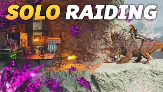 SOLO Raiding A Wasteland Cave Day 2 On ARK [upl. by Ulphi]