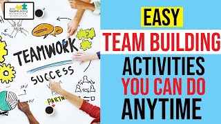 Easy TEAM BUILDING ACTIVITIES That You Can Use At Anytime INPERSON REMOTE ZOOM [upl. by Tihom]