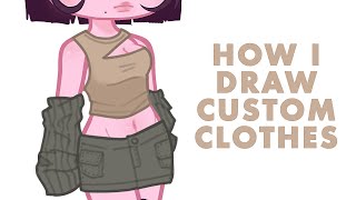 how I REALLY draw custom clothes ✨ [upl. by Magdalene]