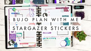 Happy Planner Bullet Journal  Bujo With Me Stargazer Sticker Pack January 6  12 2020 [upl. by Tybald]