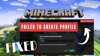 100 FIXED Failed to Create Profile Minecraft Error  Working Tutorial  PC Error Fix [upl. by Lanuk]