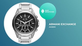 Armani Exchange AX2600 Watches for Men Features Detailed Specs Prices [upl. by Mckenna]