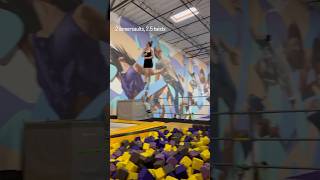 2 somersaults 35 twists next 😅 trampoline flip twist acrobat [upl. by Newfeld]