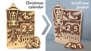 Christmas calendar  scroll saw project [upl. by Krasnoff8]