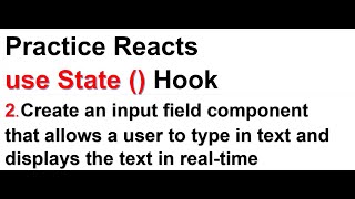 React useState Hooks Practice Question Building a RealTime Text Input Component in React [upl. by Scotney693]