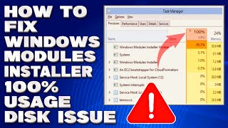 How To Fix The Windows Modules Installer 100 Usage Disk Issue Solution [upl. by Euqinimod507]