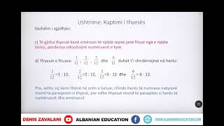 6 02 034 Java e nëntë Matematikë Kuptimi i thyesës Ushtrime [upl. by Noivert]