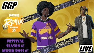 🎵 Festival Season 6 mit Snoop Dogg  🐶 Musik Pass 6 freischalten  Fortnite Live [upl. by Thatcher]