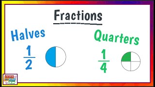 Fractions for Kids Halves and Quarters [upl. by Auos]