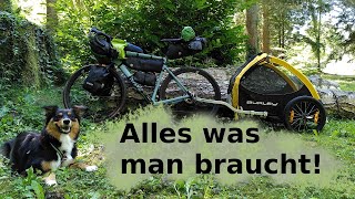 Mit wenig unterwegs Ausrüstung für Mensch und Hund beim Bikepacking [upl. by Senn591]