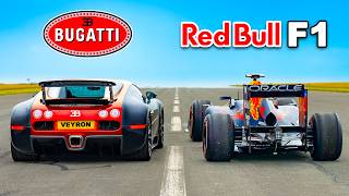 Bugatti Veyron v Red Bull F1 car DRAG RACE [upl. by Stavros]