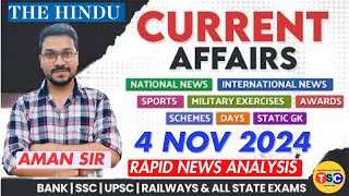 04 November 2024 Current Affairs thehindu currentaffairs dailynews upsc uppsc ssc ssccgl [upl. by Mot]