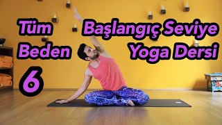 Başlangıç Seviye Yoga Dersi  Tüm Beden 6 [upl. by Alison]