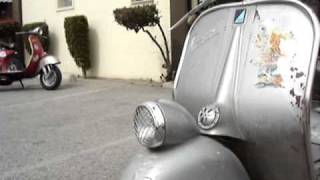 1954 Vespa 125 Fenderlight Faro Basso [upl. by Longawa]