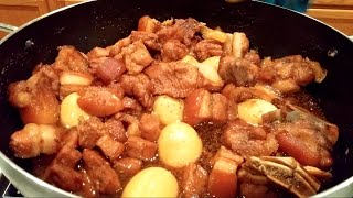 Cw Nana Lao Caramelized Pork Stew ຕົ້ມເຄັມໝູ  Tohm Khem Moo [upl. by Atirehgram]